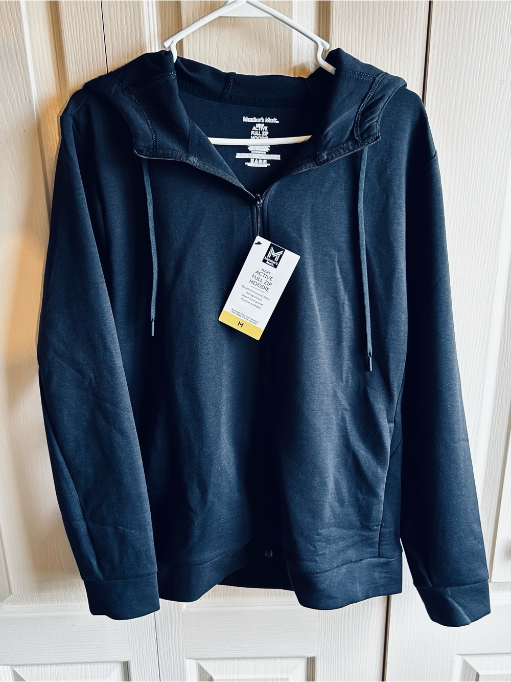 Men's Black Full-Zip Hooded Pullover Sweatshirt
